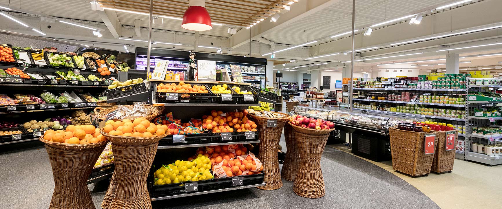 Bild der Obst- & Gemüseabteilung im Kaufhaus Hubmann
